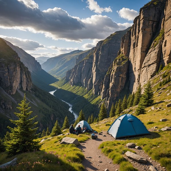 Quels sont les conseils pour camper en toute sécurité dans une région de falaises escarpées?